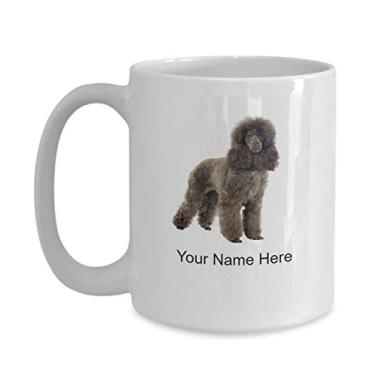 Imagem de Caneca de poodle marrom personalizada - Caneca de café para amantes de poodle marrom - Caneca de poodle marrom personalizada - Caneca de café personalizada - Caneca de café de 425 g