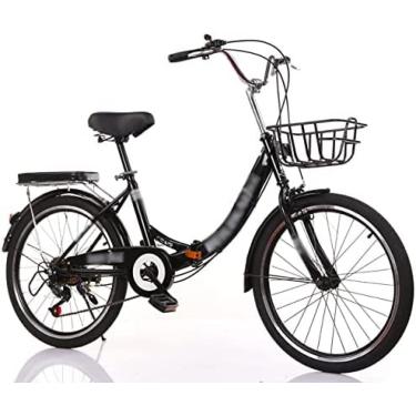 Imagem de Bicicleta Dobrável De 20 Polegadas, Bicicleta Urbana Portátil Para Adultos, Bicicleta De Aço Carbono, Bicicleta Dobrável Unissex, Bicicleta Dobrável Para Homens, Mulheres, Estudantes E Passageiros