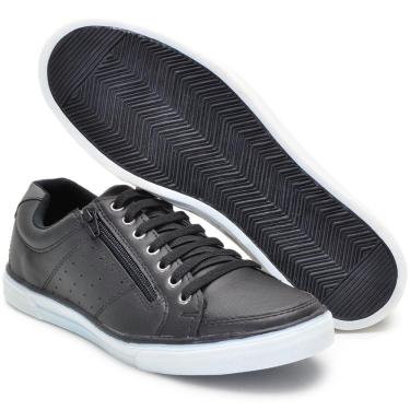 Imagem de Sapatenis Masculino Ziper Cadarço Casual Social Confortável 754