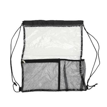 Imagem de Mochila Transparente, Bolsa Dobrável de PVC de Grande Capacidade para Viagens de Férias Em Praias de Natação (BLACK)