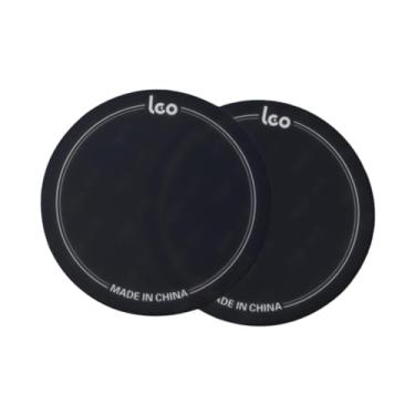 Imagem de YIJU 2x pedal de baixo remendo instrumento de percussão acessórios protetor de remendo de bateria, preto 9,6 cm