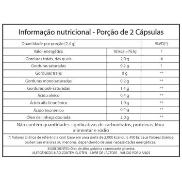 Imagem de Kit 3 Óleo De Semente De Linhaça Dourada 1200Mg 60Cáps
