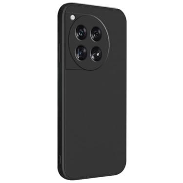 Imagem de HAZARA Capa para OnePlus 12 Pro/12, ultrafina, à prova de choque, capa protetora de silicone líquido, com forro de microfibra macio anti-arranhões, preto, 12Pro