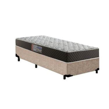 Imagem de Cama Box Casal Colchão Mola Ensacada Acolchões + Box Suede 68x138x188