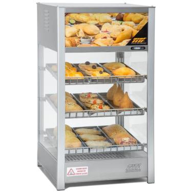 Imagem de Estufa Vertical Expositora para Salgados Vapor Reta 9 Bandejas Display - Titã