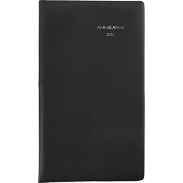Imagem de Calendário de bolso 2022 da AT-A-GLANCE, planejador semanal, 8,8 cm x 15,2 cm, tamanho de bolso, DayMinder, preto (SK4800)