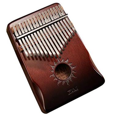Imagem de Kalimba 17 teclas piano de polegar, instrumento xilofone de dedo amante de música (mogno) 18 cm x 13 cm gradiente B