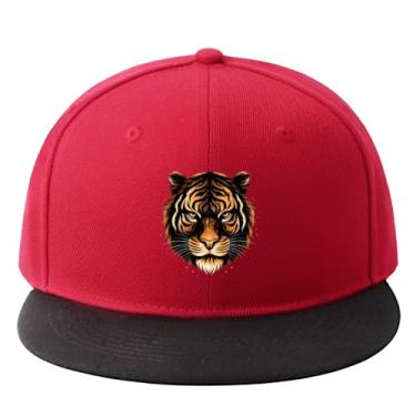 Imagem de Bonés de caminhoneiro divertidos de beisebol para adolescentes retrô snapbacks, Vermelho, Tamanho Único