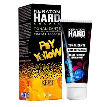 Imagem de Kit 2 Coloração Keraton Hard Colors Psy Yellow - Kert