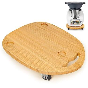 Imagem de Bandeja deslizante elegante para Thermomix TM5 TM6, base para Thermomix – resistente, desliza facilmente por baixo do armário, bandeja de eletrodomésticos para bancada com rodas
