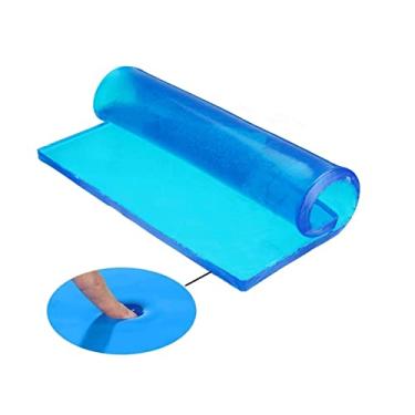 Imagem de LisylineAuto Almofada de gel para assento de motocicleta tapetes de absorção de choque reduzem a fadiga confortável macio almofada de tecido de resfriamento azul legal DIY sela almofada de cadeira de escritório (20 x 20 x 2cm)