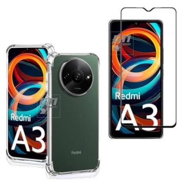 Imagem de Kit Capa Anti Impacto e Película De Vidro 3D 9D Para Redmi A3