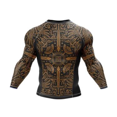 Imagem de Rashguard Jiu Jitsu Luta Guerreiro Espartano Caveira Kimura-Masculino