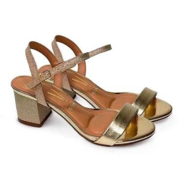 Imagem de Sandália Feminina Glitter Salto Bloco Vizzano-Feminino