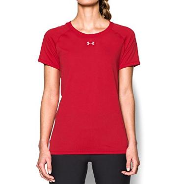Imagem de Camiseta feminina Under Armour Locker leve de manga curta, XX-Large,Red, XX-Large,Red