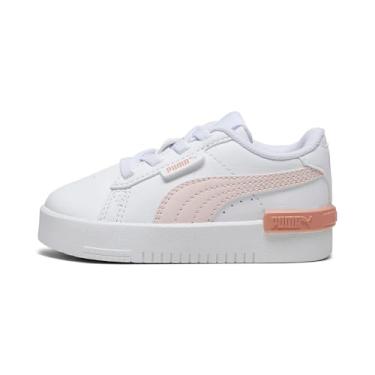 Imagem de PUMA Tênis infantil unissex Jada com fecho alternativo, Puma Branco-gelado rosa - rosa papoula, 17
