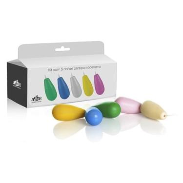 Imagem de Kit Pesos de Pompoarismo - Jogo Completo com 5 Cones, 20, 32, 45, 57 e 70gr