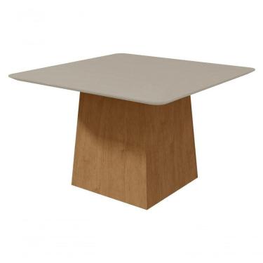 Imagem de Mesa Lopas 1,30 Nevada Plus Com Tampo Canto Copo Amendoa Clean/off White