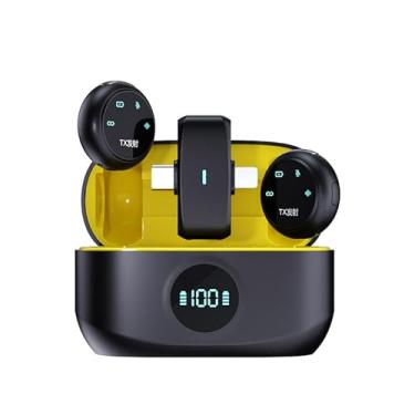 Imagem de Microfone de lapela sem fio para iluminação e tipo-c, microfone sem fio magnético e lavalier, Plug & Play, cancelamento de ruído DSP, tempo de reprodução 40H, áudio Hi-Fi, para transmissão, gravação