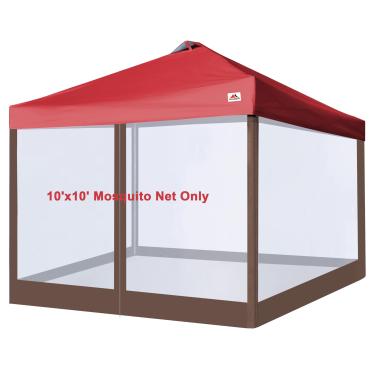 Imagem de SCOCANOPY Paredes de tela de mosquiteiro de substituição para dossel ou gazebo 10x10, (marrom)