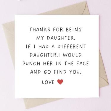 Imagem de TEEMI - Cartão engraçado de feliz aniversário para filha, presente de mãe ou pai, presentes de filha para filha, 10º 13º 16º 18º 21º 30º 40º 50º aniversário presentes decorações para mulheres meninas