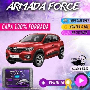 Imagem de Capa Cobrir Carro KWID 100% Forrada Armada Force 100% Impermeável Forr