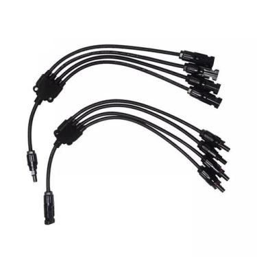 Imagem de Conector Mc4 Cabo Tipo Y 4 Vias 4X1 Painel Energia Solar - Wordsunligh