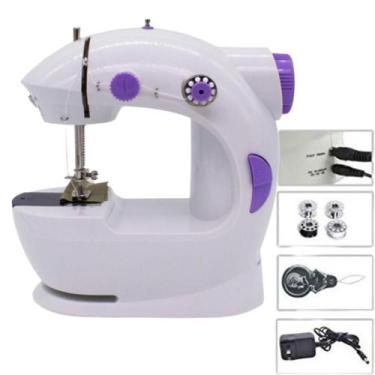 Imagem de Mini Máquina de Costura Doméstica - Pequena e Poderosa - AL, Bivolt