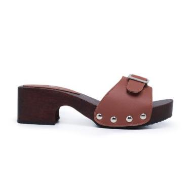 Imagem de Tamanco Em Madeira Feminino Confort Legitimo - L.R Linda Ramalho, Made