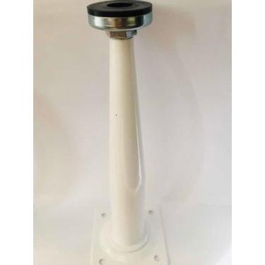 Imagem de kit com 4 Pe Branco Regulável  Para Móvel Cônico 15cm, Com Parafuso - 