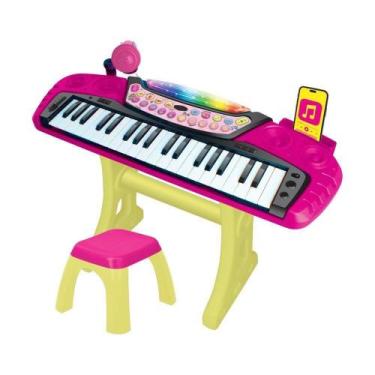 Imagem de Barbie Teclado com Microfone e Banquinho - Fun Divirta-se