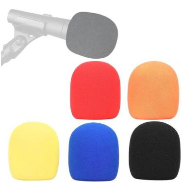 Imagem de Kit c/5 Espumas Protetora P/ Globo De Microfone --  Coloridas - SPANKI