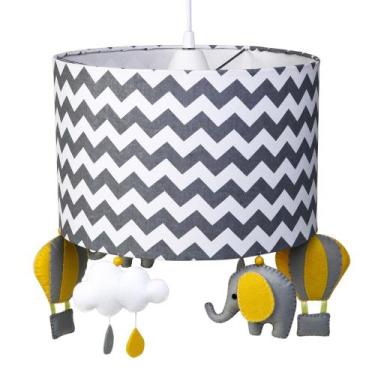 Imagem de Lustre Tubular Elefante Cinza Quarto Bebê Infantil - Potinho de mel, I