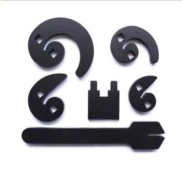 Imagem de Gabarito Duplo 6 Peças Volutas Art-nouveau Serralheria - Bk Tech