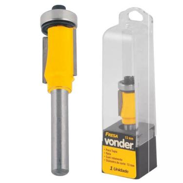 Imagem de Kit 2 Fresa Reta 13Mm Com Rolamento Para Tupia Manual 6Mm - Vonder