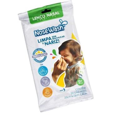 Imagem de Lenço Nasal Umedecido Com Soro Fisiológico 20 Unid Nosewash