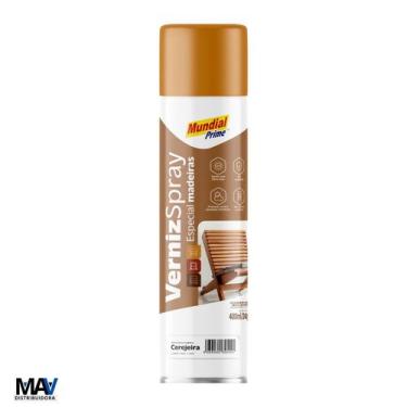 Imagem de Verniz Spray Especial para Madeiras 400ml Mundial Prime, Cerejeira