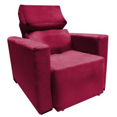 Imagem de Poltrona Amamentação Retratil e Reclinavel Florença Vermelho - Beatriz