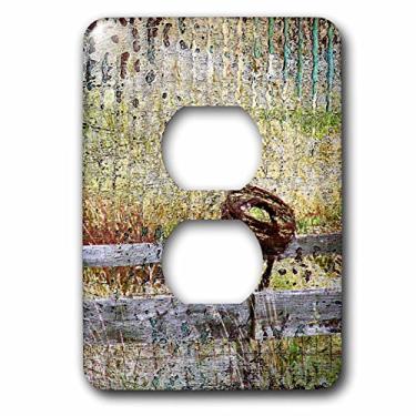 Imagem de 3dRose Capa de saída de arte digital com arame farpado em uma cerca rural lsp_178100_6