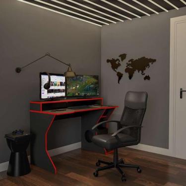 Imagem de Cadeira de Escritório Diretor Giratória Evandra Preta - Mobly