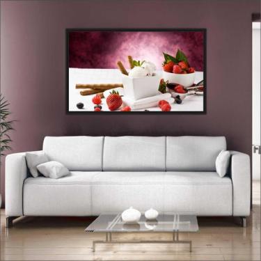 Imagem de Quadro Decorativo Sorveterias Sorvete Gourmet Com Moldura TT20 - Vital