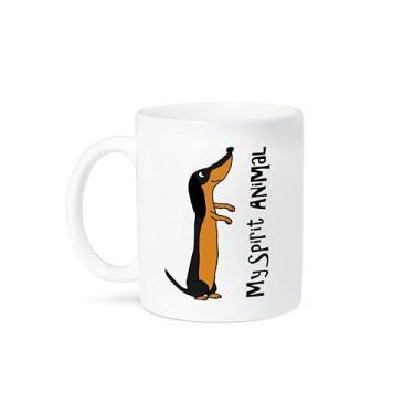 Imagem de 3dRose Caneca divertida de espírito, cachorro dachshund fofo mug_260839_2, 443 ml