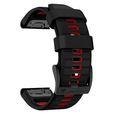 Imagem de MYSNBKN Pulseira de relógio de silicone de 22 mm de ajuste fácil de substituição para Garmin Fenix 5/Fenix 5 Plus/Fenix 6/Fenix 6 Pro/Fenix 7 Pro/Forerunner 935/Forerunner945/Approach S60