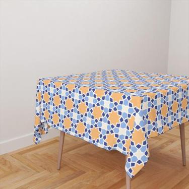 Imagem de Toalha De Mesa Quadrada 4 Lugares Tecido Oxford Mandalas Pequenas Amar