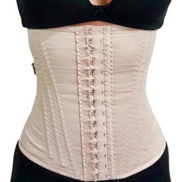 Imagem de Cinta Modeladora Feminina Abdominal 12 Barbatanas Reforçada - BEGE M -