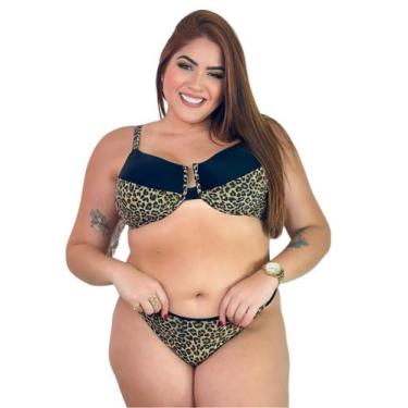 Imagem de Biquíni Onça Plus Size Aro Sem Bojo Calcinha Fio Duplo - Missatti, Pre