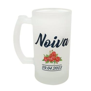Imagem de Caneca Vidro Chopp Cerveja Personalizado Casamento Noiva - GMH 
