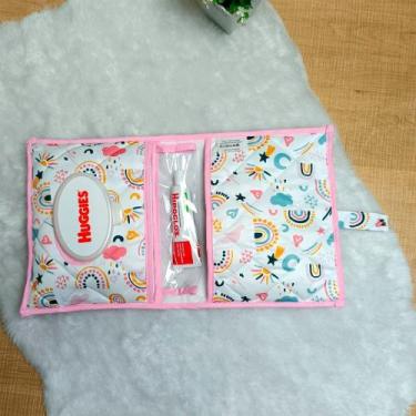 Imagem de Porta Fraldas Lenço Pomada Bebe Menina Estampas Portátil Baby - Bento 