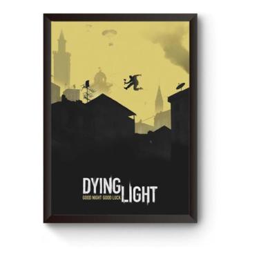 Imagem de Quadro Arte Minimalista Game Dying Light Poster Moldurado - Fanarte