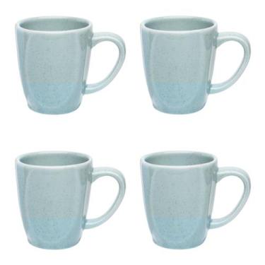 Imagem de Conjunto Jogo 4 Canecas Xícaras Porcelana Oxford Ryo Blue Bay Azul 260